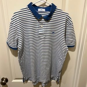 Southern Tide “The SkipJack Polo” medium blue/white striped